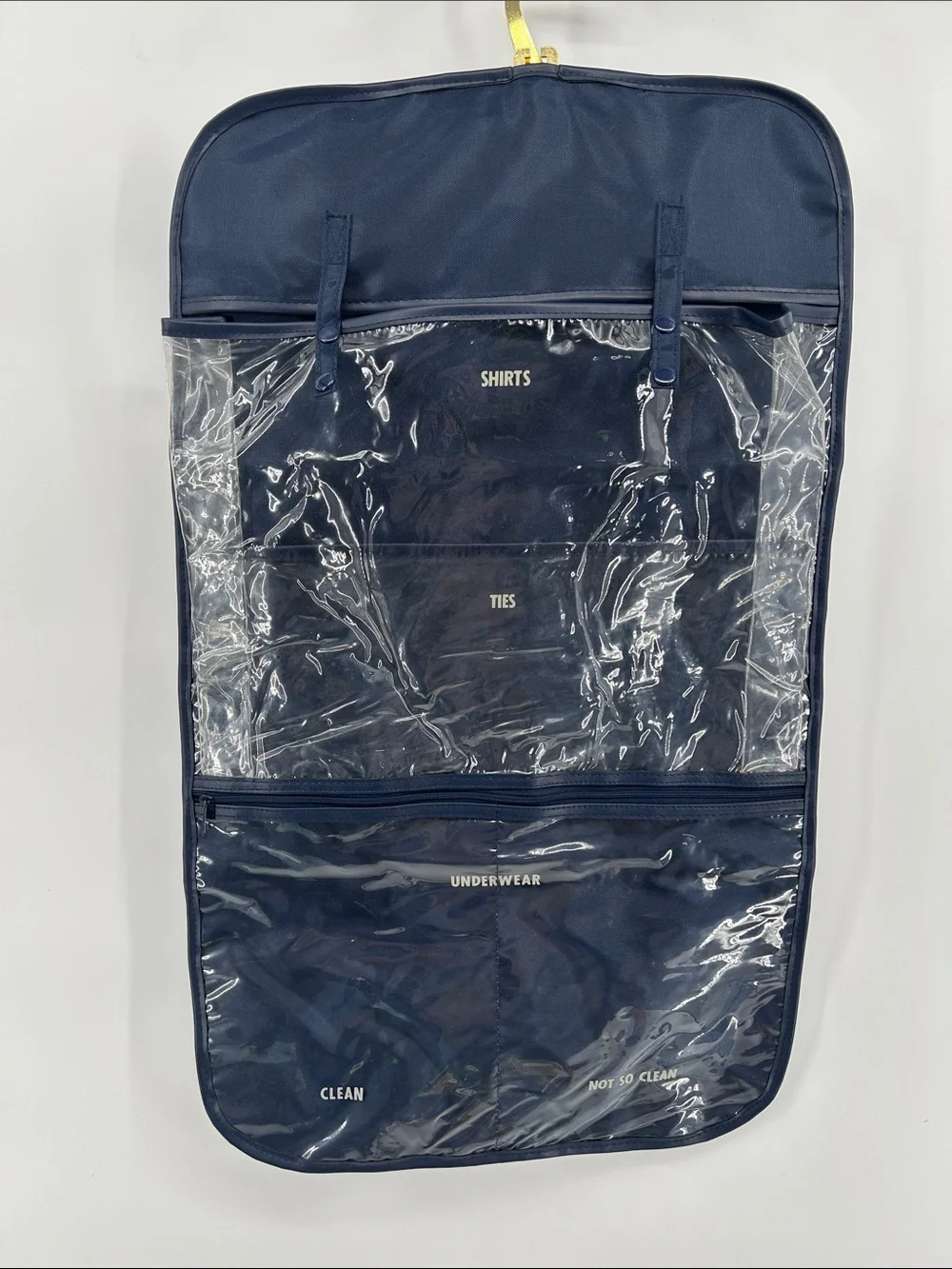 Men's Garment Hanging Navy Clear Pocket Organizer Travel